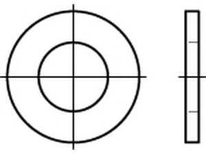 ISO 7091 Stahl 100 HV Flache Scheiben, normale Reihe, Produktklasse C