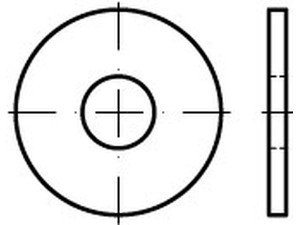 ISO 7093-1 Stahl 200 HV Fe//ZnNi8//Cn//T2 Flache Scheiben, große Reihe, Produktk