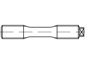 DIN 2510 Mu 1.7709 Form L AD W7 Schraubenbolzen mit Dehnschaft, mit langem Gewin