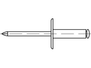Artikel 88409 Niet Al-Leg. C-K 14 Dorn Stahl, verz. Offene Blindniete mit Sollbr