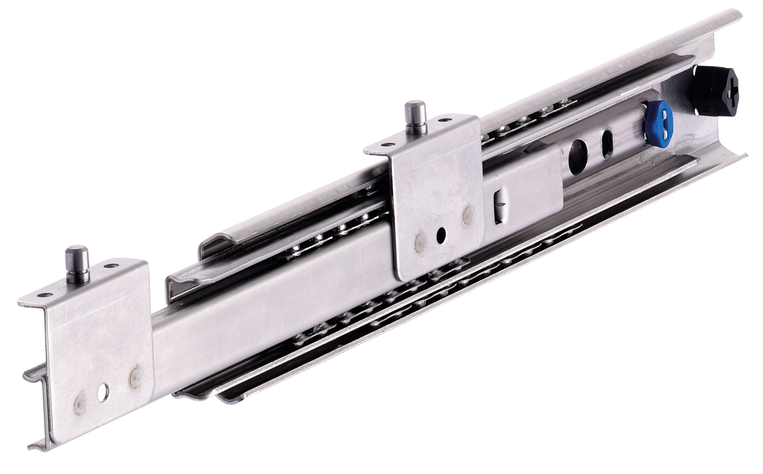 Auszugschienen DS 5322, Breite 20,7 mm, bis 120 kg, Edelstahl, Überauszug