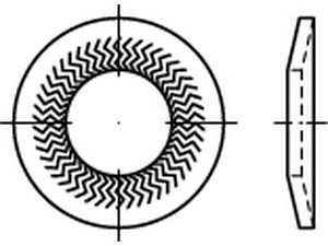 Artikel 88124 A 4 Form M TECKENTRUP-Sperrkantscheiben für normale Kopfauflagen