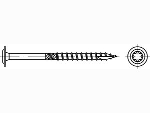 Artikel 89092 Stahl CE Tellerkopf-T galvanisch verzinkt Holzbauschrauben CE Tell