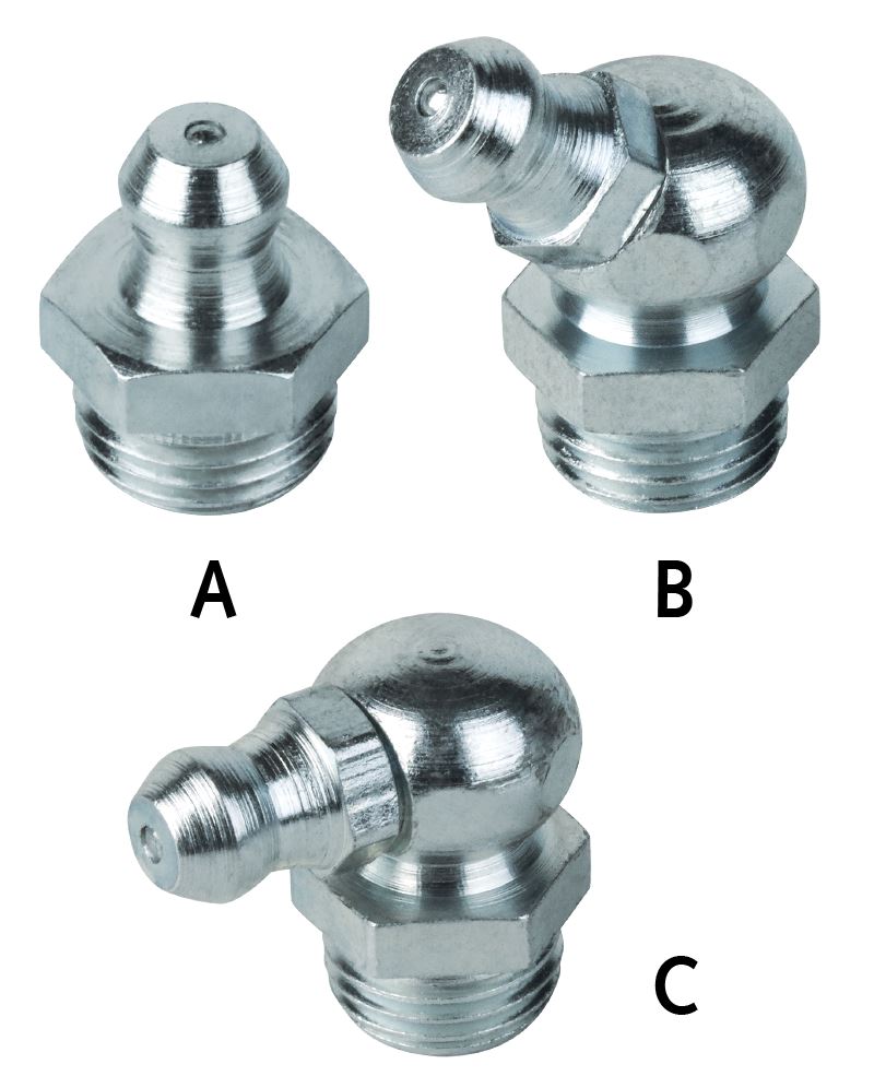 Schmiernippel und Schutzkappen