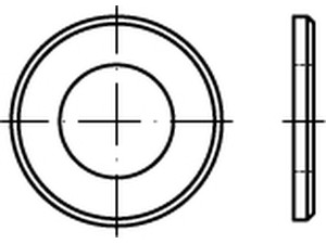 DIN 125-1 Stahl 140 HV Form B galvanisch verzinkt Scheiben, mit Fase (gestanzt)
