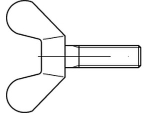 DIN 316 Temperguss/Stahl galvanisch verzinkt Flügelschrauben, runde Flügelform,