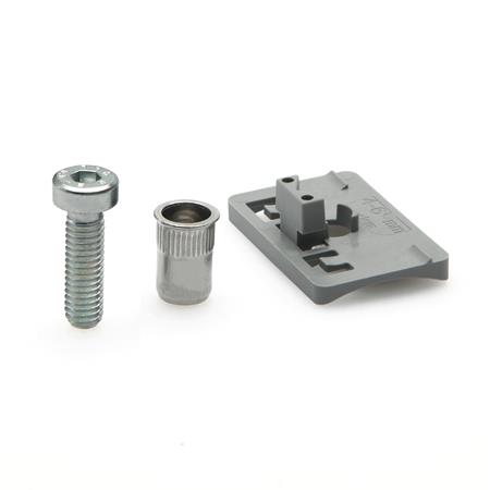 GN 649.1 Adapter für Halter für Flächenelemente GN 649 an Rundrohre