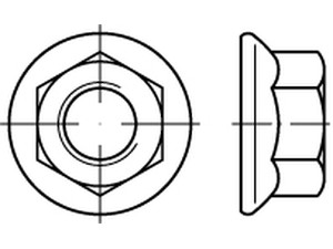 DIN 6923 Sechskantmuttern mit Flansch