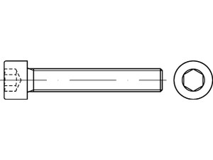 ~DIN 912 8.8 VG galvanisch verzinkt Zylinderschrauben mit Innensechskant, Vollge