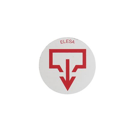 GN 740.1 Alu-Plättchen, für Verschlussschrauben GN 745 / GN 745.2, mit Ablasssymbol