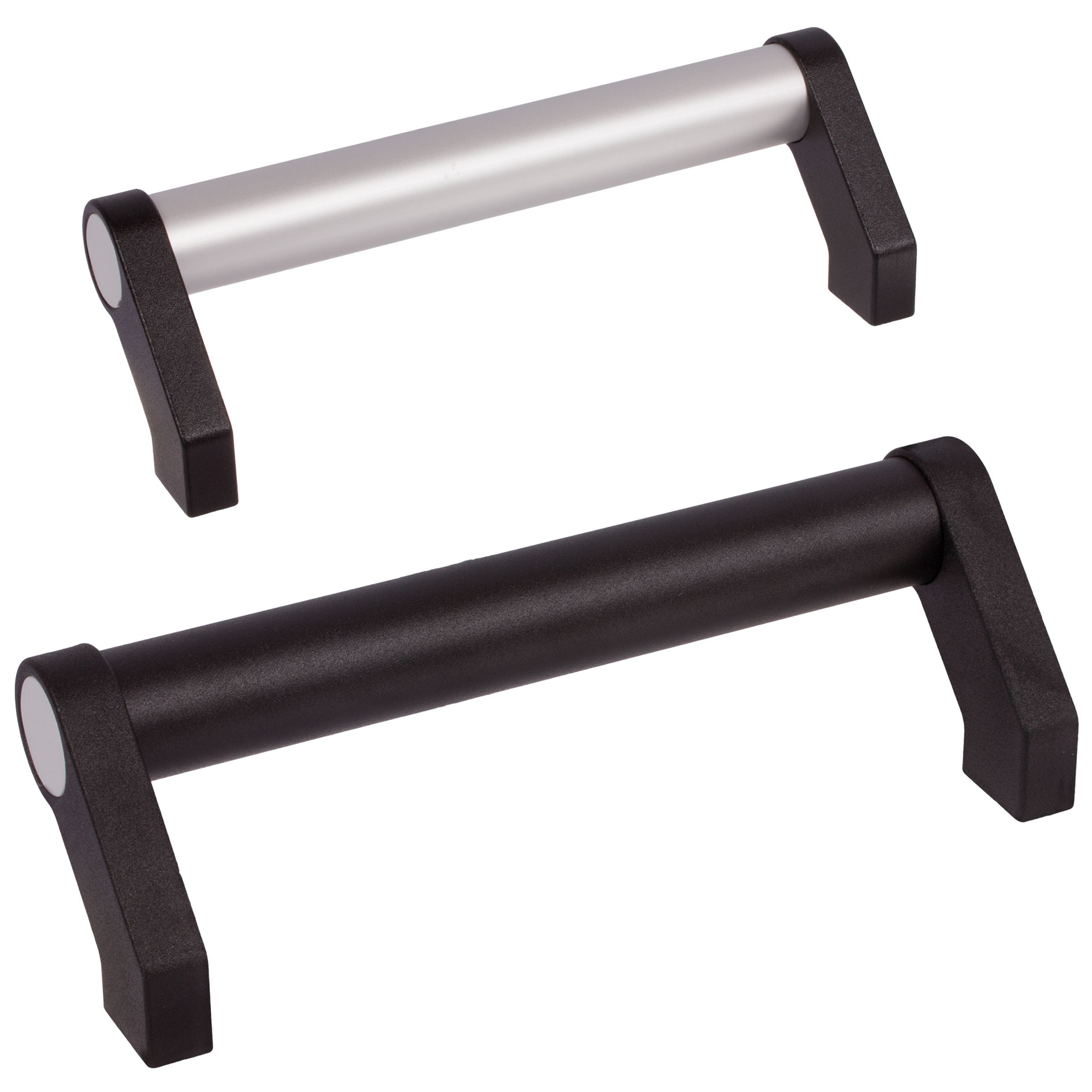 Rohrgriffe 333, schräger Fuß, Aluminium