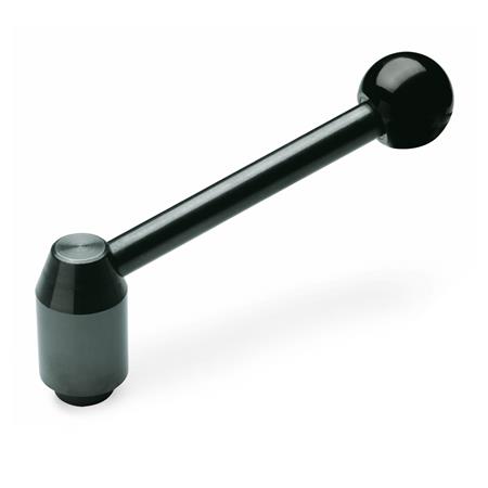 GN 312 Sicherheits-Spannhebel, Stahl, mit Innengewinde, Einrasten durch Drücken