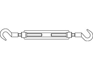 DIN 1480 Stahl SP-HH galvanisch verzinkt Spannschlösser geschmiedet, offene Form
