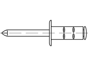 Artikel 88474 Niet Al-Leg. MB-A Dorn A 2 Offene Blindniete mit Sollbruchdorn, Fl