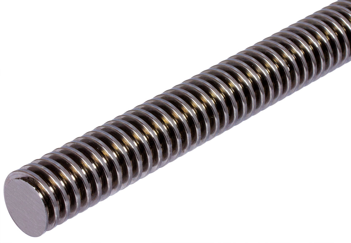 Trapezgewinde- Spindeln eingängig rechts, Edelstahl, Länge 2m