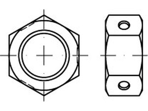 Artikel 84032 A 2 - 70 Biloc Sechskantmuttern mit Klemmteil Ganzmetallmuttern