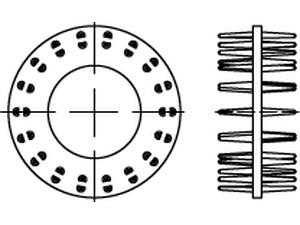 DIN 1052 Temperguss galv. verzinkt Holzverbinder, Dorne zweiseitig