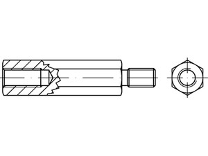 Artikel 88086 Sechskant-Abstandsbolzen/Distanzbolzen