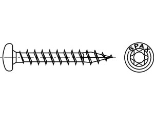Artikel 88093 A 2 SPAX Ruko-T SPAX Universalschrauben mit Spitze, SPAX MULTI-Halbrundkopf, Pozidriv-KS