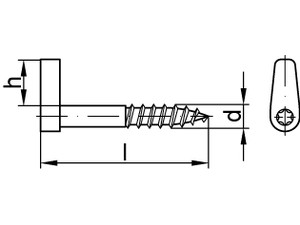 Artikel 88143 Winkelschraubhaken Typ 10