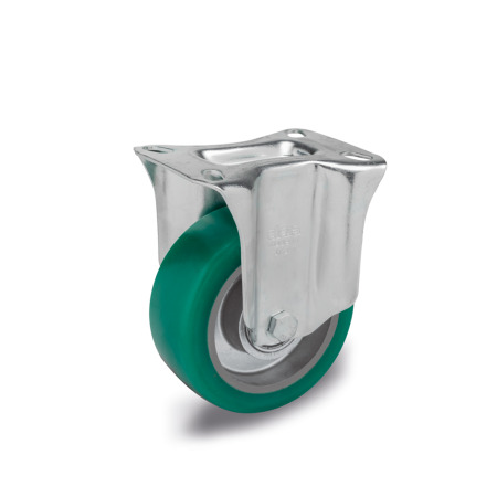 GN 22886 Transportrollen, Laufbelag Polyurethan, Radkörper Aluminium, leichte Ausführung