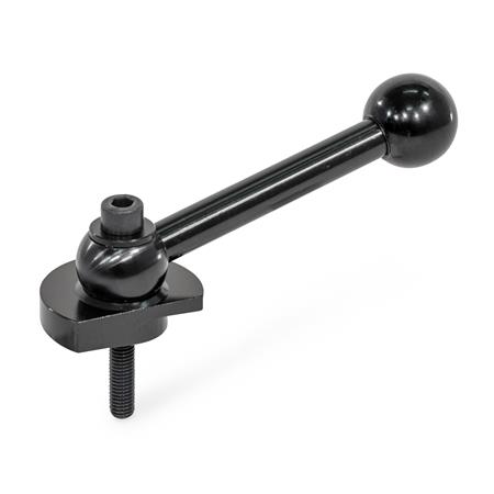 GN 918.2 Spannriegel, Stahl, Spannung nach unten, Schraube von der Bedienseite