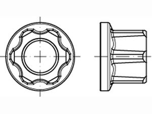 Artikel 13024 Leichtbaumuttern mit Flansch