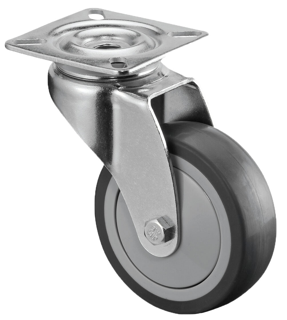 Apparaterollen, Lenkrollen mit Lochplatte, leichte Ausführung