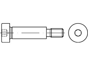~ISO 7379 12.9 f9 Pass-Schulterschrauben, Schaftpassung f9