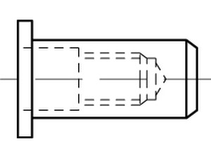Artikel 88480 Stahl F galvanisch verzinkt Blindniet-Muttern, rund, geschl., FLAK