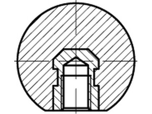 DIN 319 Kunststoff Form E-Ms schwarz Kugelköpfe, E = mit Gewindebuchse Messing