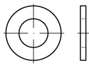 DIN 125-1 Titan (Grade 2) Form A Scheiben, ohne Fase