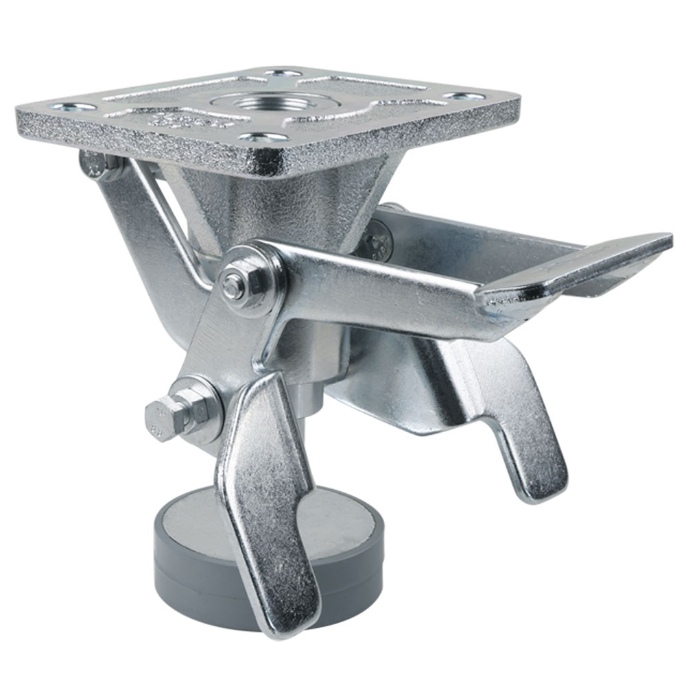 Präzisions-Feststellfüße, mit Federstoßdämpfer und Auflagepad