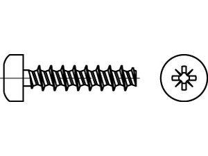 Artikel 88200 Stahl geh. RST-Z galvanisch verzinkt Gewindefurchende Schrauben f.