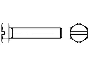 DIN 933 A 2 Sz Sechskantschrauben mit Gewinde bis Kopf, Kopf mit Schlitz nach DI