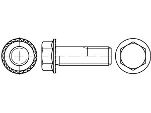 Artikel 88933 90 Sperrzahn flZn/TL 480h (zinklamellenbe.) Sechskant-Flanschschra