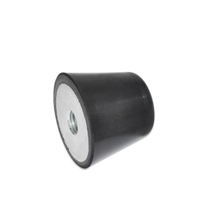 GN 253 Anschlagpuffer mit Innengewinde, Stahl