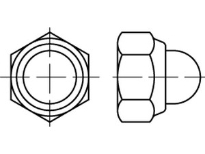 DIN 986 Sechskanthutmttern mit Klemmteil, mit nichtmetallischem Einsatz