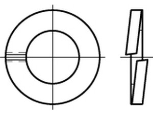 ~DIN 127 Federstahl Form B galvanisch verzinkt Federringe, glatt