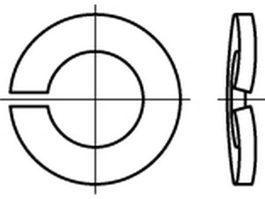 ~DIN 128 Federstahl Form A Federringe, gewölbt