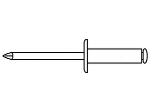Artikel 88414 Niet Al-Leg. C-K 9,5 Dorn Al-Leg. Offene Blindniete mit Sollbruchd