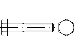 DIN 960 Sechskantschrauben mit Schaft und Feingewinde