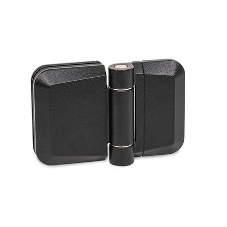 GN 938 Scharniere, Zink-Druckguss, für Flächenelemente (Türscheiben)