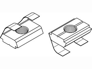 Artikel 87013 Stahl für Profil 10 galvanisch verzinkt Muttern für T-Nuten ohne P