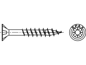 Artikel 88094 Stahl SPAX Seko-Z-Tg Oberfläche WIROX SPAX Universalschrauben mit