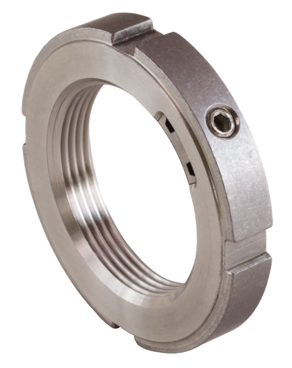 Nutmuttern KMK-R mit integrierter Sicherung, Edelstahl