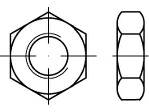 ISO 8675 Messing Niedrige Sechskantmuttern mit Fasen und metrischem Feingewinde