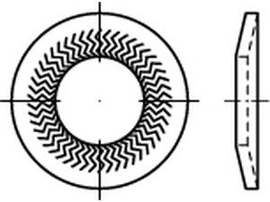 Artikel 88123 Federstahl Form S zinklamellenbesch. TECKENTRUP-Sperrkantscheiben