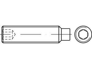ISO 4028 45 H galvanisch verzinkt Gewindestifte mit Zapfen und Innensechskant