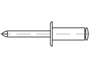 Artikel 88417 Niet Al-Leg. A-Ls Dorn Stahl, verz. Offene Blindniete mit Sollbruc